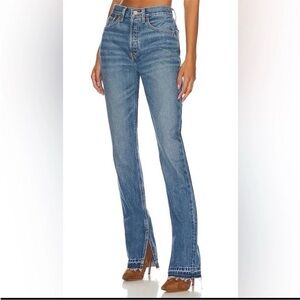 RE/DONE High Rise 70s Bootcut Split Hem Jeans 29 Made in USA